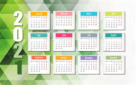 Vector 2021 Calendar Wallpaper Wallpaper For You