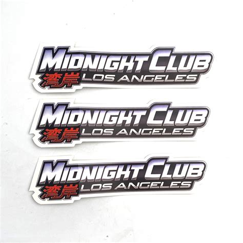 X3 Midnight Club Los Angeles Rockstar Games Stickers Promo