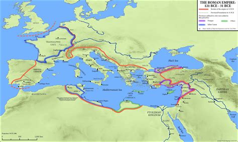 Map The Roman Empire 12131 Bce Oxford Classical Dictionary