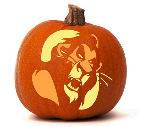 Lion Pumpkin Stencils