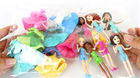 5 Minutes Satisfying With Unboxing Disney Princesses Royal Clips Dress Play Set Unboxing Asmr