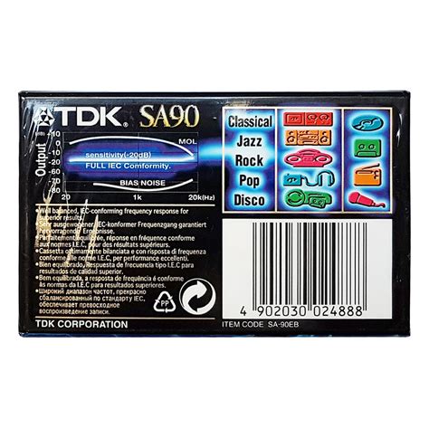 Tdk Sa90 Chrome Blank Audio Cassette Tapes Retro Style Media