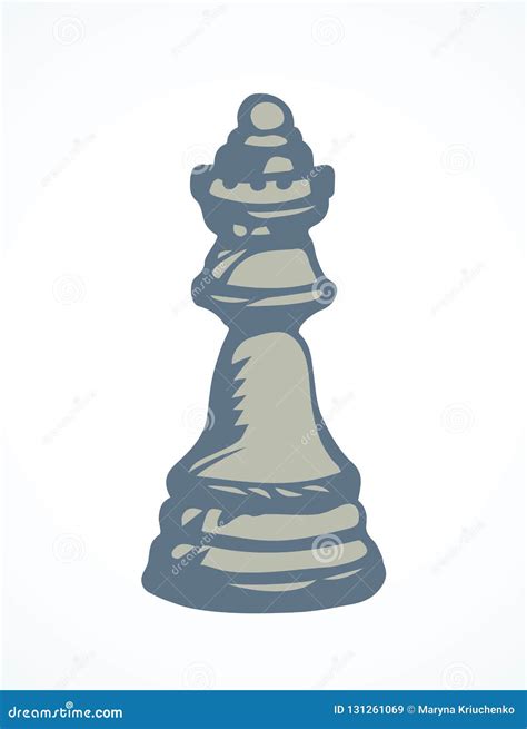 Chess Figure Queen Vector Drawing Stock Vector Illustration Of