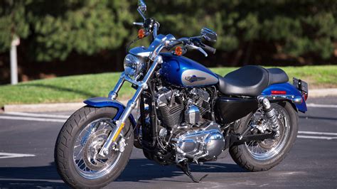 Each with a custom attitude and ride all its own. Harley Davidson Sportster 1200 Custom Blue Bike | HD ...