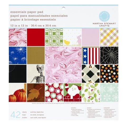 Martha Stewart Crafts Paper Pad Holiday 12 By 12 Inches 42 Sheets
