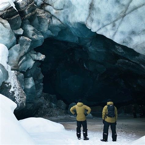 Unexplored Ice Cave At The Hayes Glacier Ice Cave Glacier Landmarks