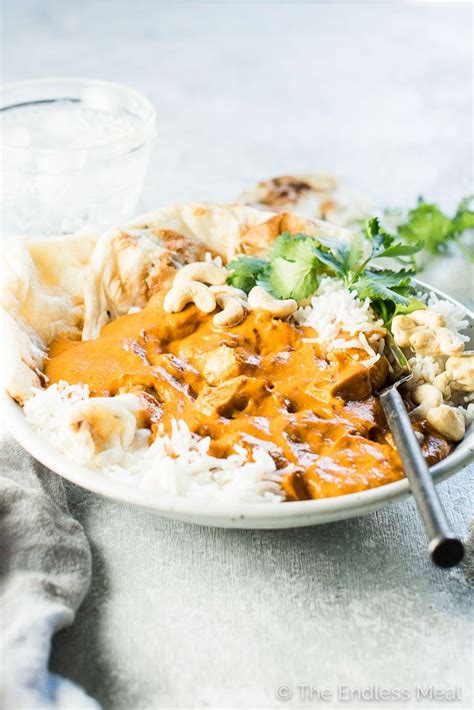 Rethink healthy eating with these flavorful and delicious chicken recipes. Creamy Cashew Butter Chicken | Recipe | Cashew butter, Main dish recipes, Butter chicken