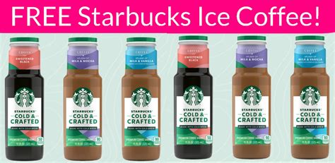 Super Easy Freebie Free Starbucks Cold And Crafted Iced Coffees Free