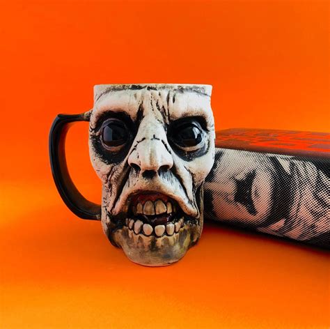 Zombie Coffee Mug Evil Dead Inspired Zombie Mug Horror Face Etsy