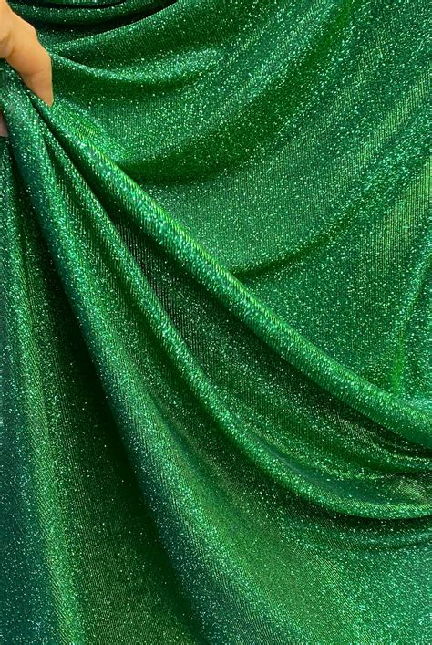Emerald Green Metallic Lurex Kikitextiles