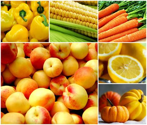 О чем говорит цвет овощей и фруктов Желтый и оранжевый овощи фрукты