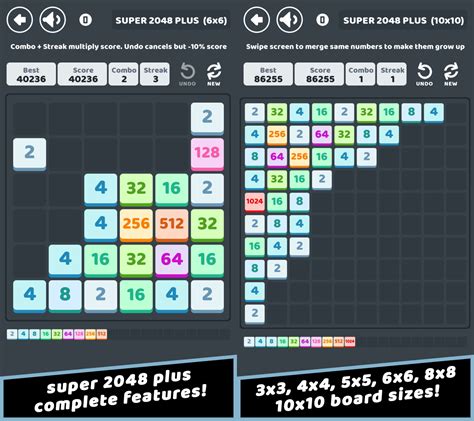Super 2048 Plus The Most Complete 2048 Puzzle Game Released On Android
