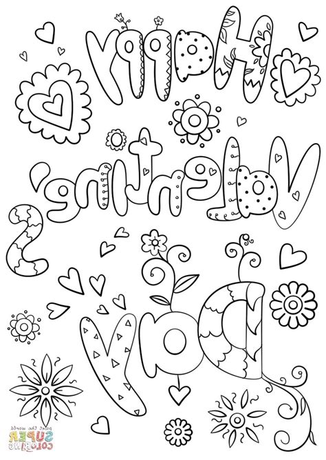 There are also more intricate valentine doodles and mandalas for big kids to color in too. Valentines Day Coloring Sheet | Lembar mewarnai, Valentine ...