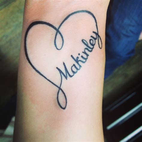 My heart infinity tattoo for my little girl! Love it! | Heart tattoos