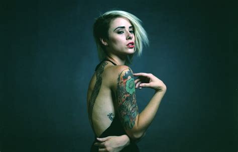 Wallpaper Girl Woman Model Tattoo Blonde Tattoos Female Alysha