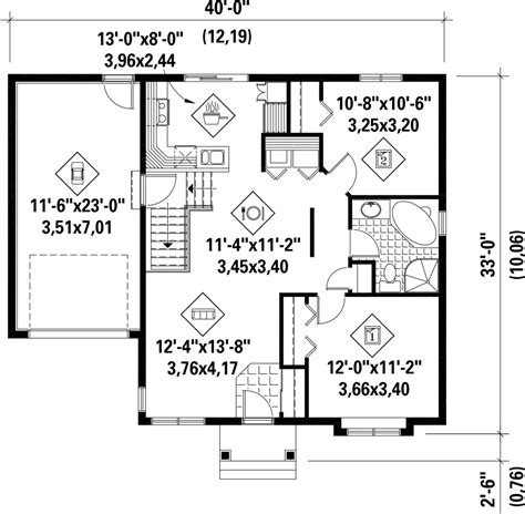 Traditional Style House Plan 2 Beds 1 Baths 896 Sqft Plan 25 4321