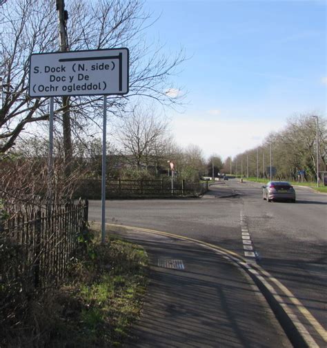 South Dock North Side Direction Sign © Jaggery Geograph