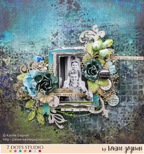 An Altered Photo Frame With Flowers And Leaves On The Bottom