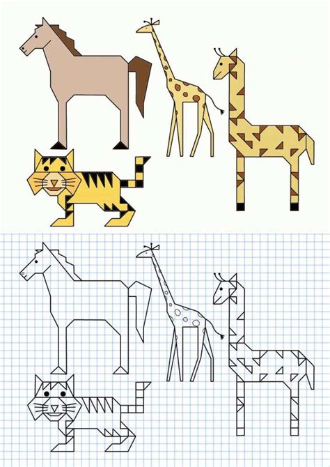 Disegnare un gatto in stile cartoon. Animali selvaggi | Animali, Disegni geometrici, Disegni