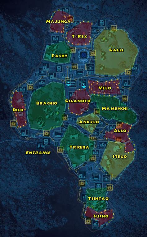 Jurassic World Evolution Isla Nublar Map