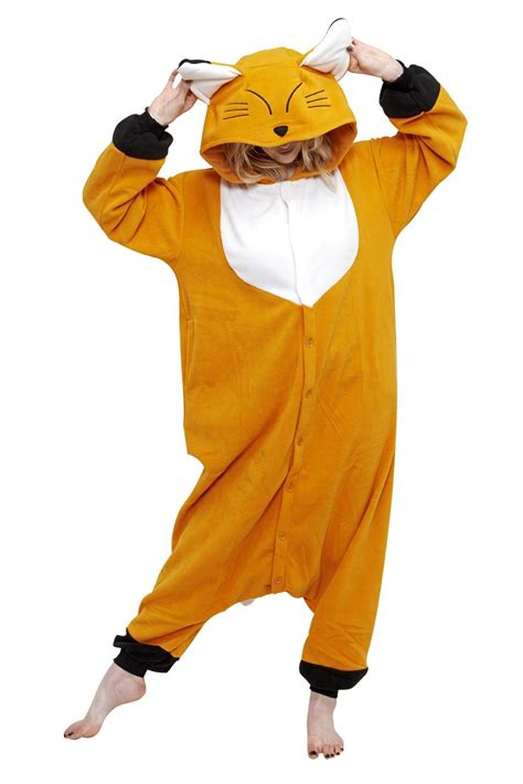 Japanese Red Fox Kigu Huge White Ears And And A Big Bushy Tail Make This Kigu Onesie Snuggly