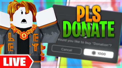 streaming roblox pls donate live donating to people ran out of robux youtube