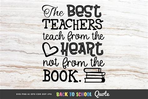 The Best Teachers Teach From The Heart Educational Quote