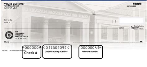 Find the routing number on a check at the bottom of a check, you will see three groups of numbers. The Delaware National Bank of Delhi Find My Routing Number