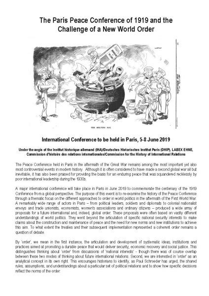 La Conférence De La Paix De Paris De 1919 Les Défis Dun Nouvel Ordre