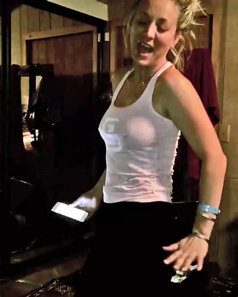 kaley cuoco dancing in see through top xhamster