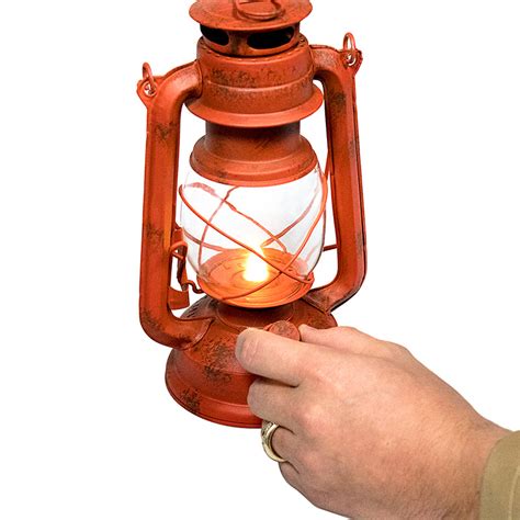 Nebo Old Red Led Lantern W Realistic Flicker Flame 100 Lumens