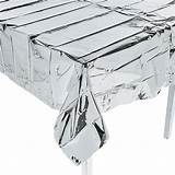 Silver Plastic Table Covers Pictures