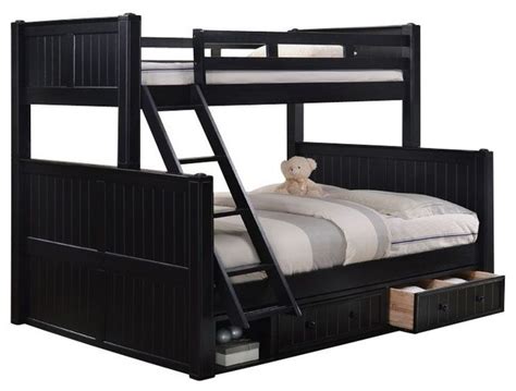 Hand constructed from natural finished ash, our extra long bunk and loft beds are carefully. Beatrice Black Extra Long Full Over Queen Bunk Bed With ...