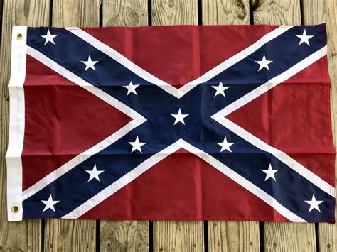 Heavy Duty Nylon Embroidered Rebel Flag 7 Different Sizes