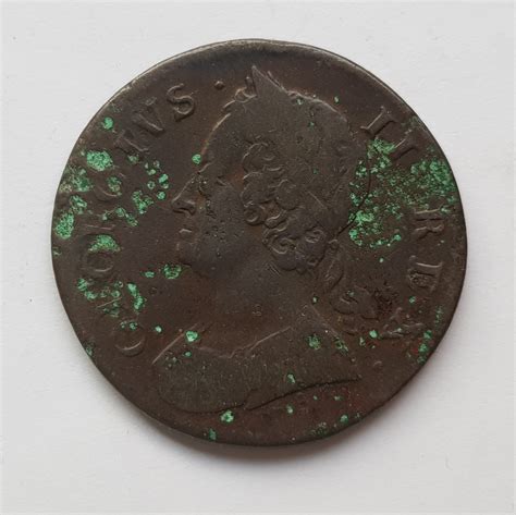 1754 King George Half Penny M J Hughes Coins