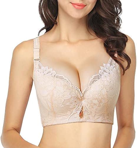 Fallsweet Plus Size Lace Bra C Cup Wide Back Push Up Brassiere For Women At Amazon Womens
