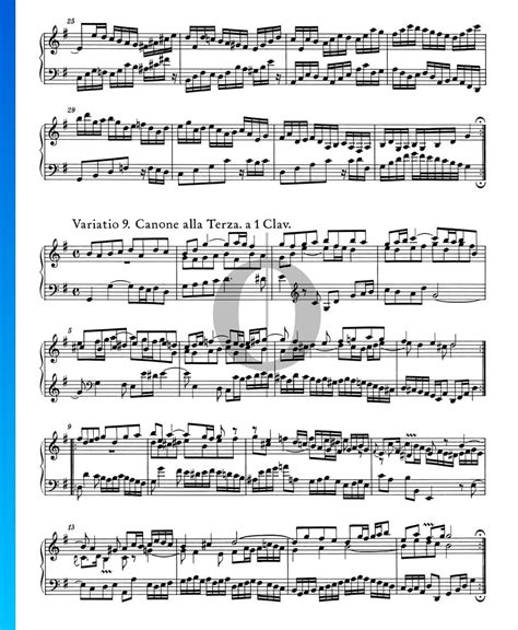 Goldberg Variations Bwv 988 Variatio 9 Canone Alla Terza A 1 Clav