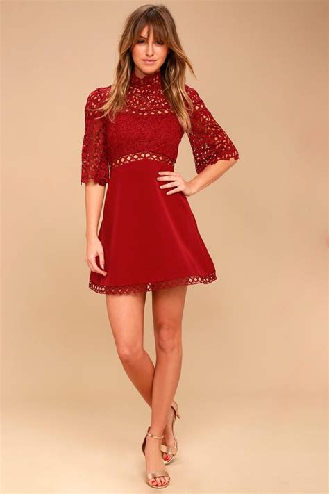 uplifted wine red lace mini dress red lace mini dress mini dress