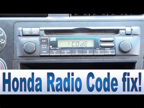 Since 2003 honda has included a chip in key fob and an equivalent chip in the car. Honda Civic Accord CR-V Pilot Radio Code and Serial Number ...