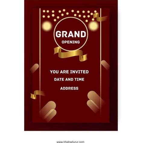 Shop Opening Invitation Card Design