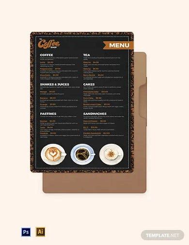 Coffee House Menu Designs 20 Free Templates In Psd Ai Indesign
