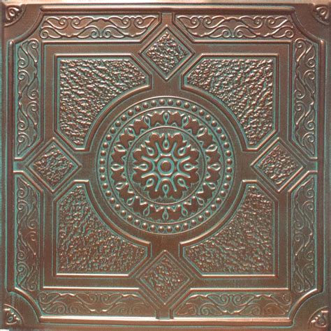 Which brand has the largest assortment of copper ceiling tiles at the home depot? 24"x24" Anet Antique Copper Black PVC 20mil Ceiling Tiles ...