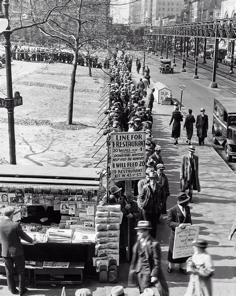 Depression Breadline New York City 1932 Photograph By Mountain Dreams