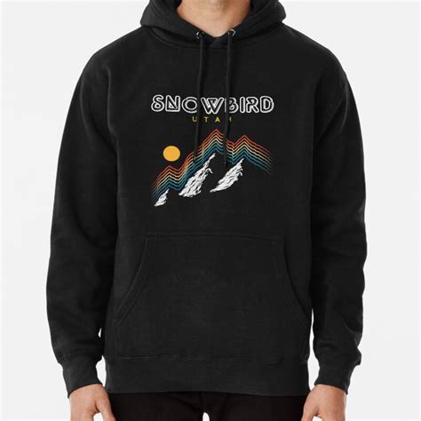 Snowbird Utah Print Hoodies Sweatshirt Men Casual Pullover Streetwear