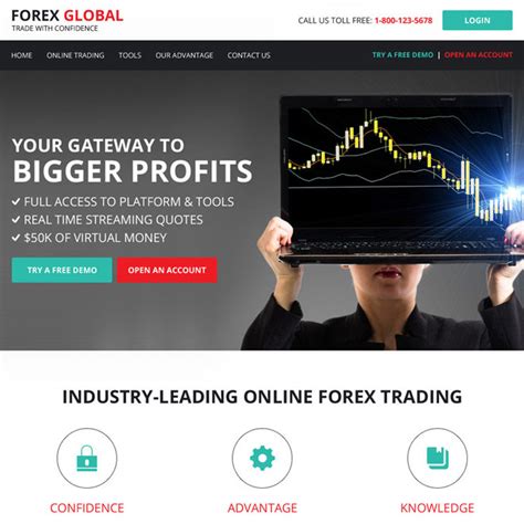 Forex Trading Web Template Sizes