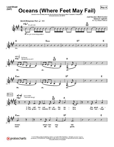 Oceans Where Feet May Fail Sheet Music Pdf Rend Collective