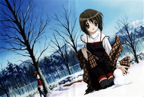 1920x1080px Free Download Hd Wallpaper Anime Girls Winter Shiori Misaka Kanon Snow