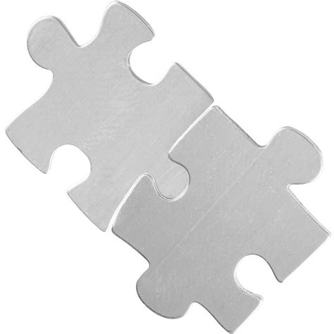 24ga Sterling Silver Blank Interlocking Puzzle Pieces 25x33mm 44 750