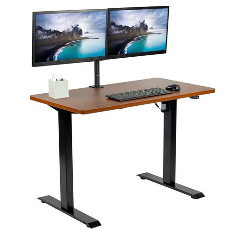 Vivo Electric 43 X 24 Stand Up Desk With 2 Button Controller Dark