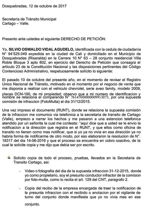 Formato En Word Derecho De Petici N Ejemplos